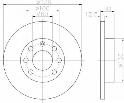 HELLA PAGID 8dd355100431 -  Тормозной диск